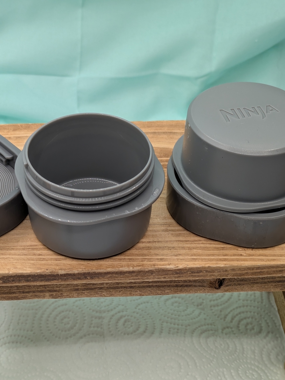 Ninja Gray Replacement Flat Lid Vessel Cap For Blast Portable Blender